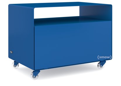 Rollwagen R 107, Einfarbig, Enzianblau (RAL 5010), Transparentrollen