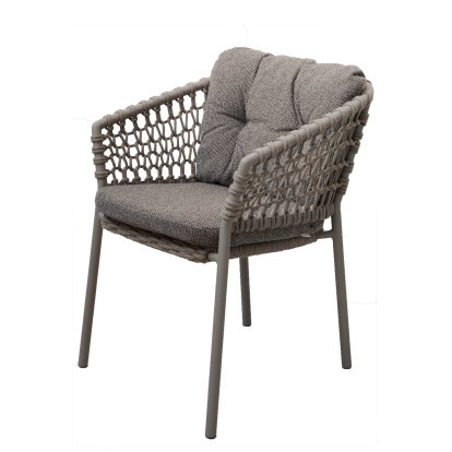 Ocean Stuhl, Open soft Rope – Taupe, Wove - Dark grey