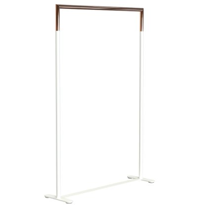 Bukto Kleiderständer, Weiß matt / kupfer poliert, 100 cm