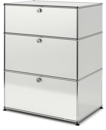 USM Haller Kommode mit 3 Schubladen, H 95 + 4 x B 75 x T 50 cm, Lichtgrau RAL 7035