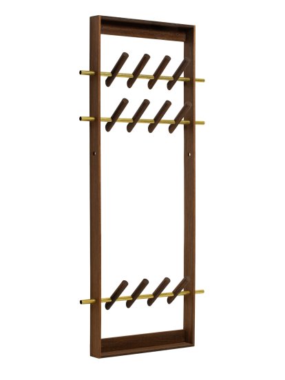 Coat Frame, Geräucherte Eiche / Messing