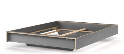 Flai Bett, 160 x 200, Ohne Kopfteil, CPL anthrazit, Ohne Lattenrost