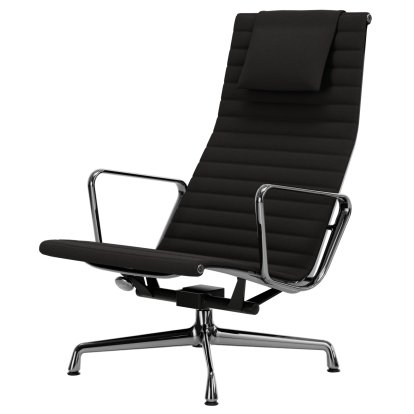 Aluminium Chair EA 124, Verchromt, Hopsak, Dunkelgrau