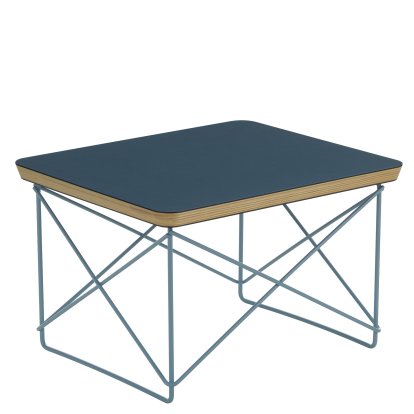 Occasional Table LTR Beistelltisch, Linoleum smoke blue, Pulverbeschichtet himmelblau