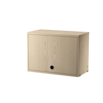 String System Schrankelement mit Klapptür, B 58 cm / Esche
