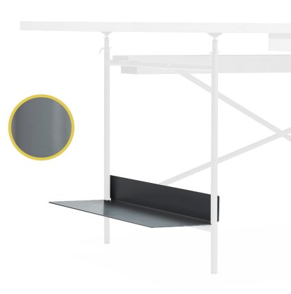 CPU-Halter für Eiermann Gestelle, Für Eiermann 1 & 2 Tischgestell 66 cm, basaltgrau