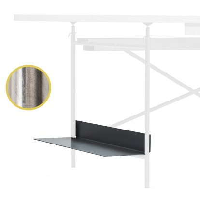 CPU-Halter für Eiermann Gestelle, Für Eiermann 1 & 2 Tischgestell 66 cm, farblos