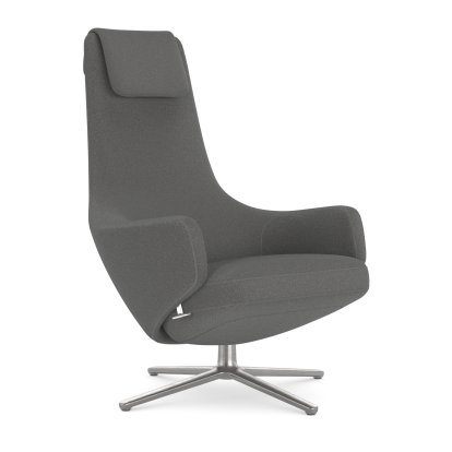 Repos Loungesessel, Sessel Repos, Stoff Cosy 2 Classic Grey, 40 cm, Poliert