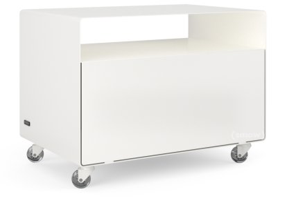 Rollwagen R 107, Einfarbig, Reinweiß (RAL 9010), Transparentrollen