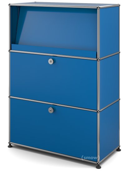USM Haller Highboard M mit Schrägtablar, Enzianblau RAL 5010