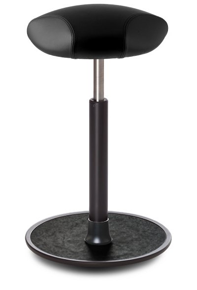 Ongo Free Triangel Hocker, Tall, Leder schwarz