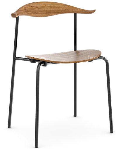 CH88T Stuhl, Pulverbeschichtet, schwarz, Eiche geölt