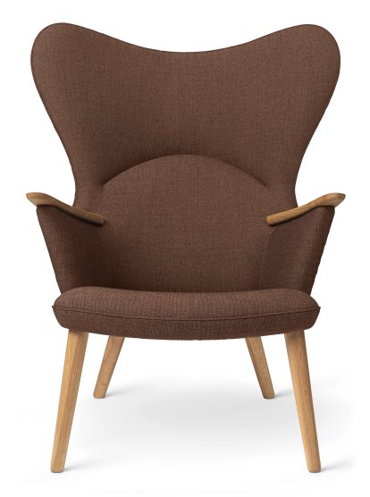 CH78 Mama Bear Loungesessel, Passion - terracotta, Eiche geölt, Ohne Nackenkissen
