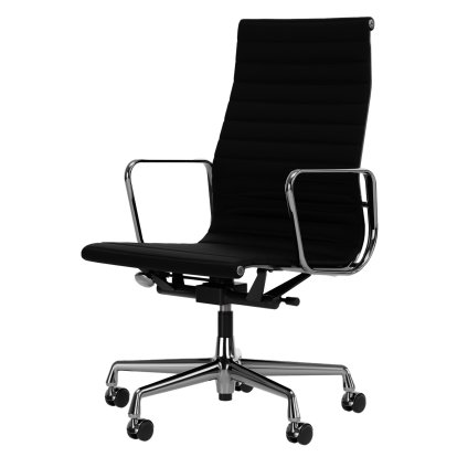 Aluminium Chair EA 119, Verchromt, Leder (Standard), Nero