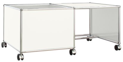USM Haller Kinder Rolltisch, Kasten links, Reinweiß RAL 9010