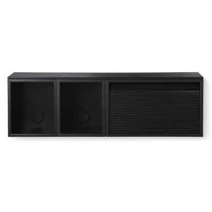 Hifive Wandregal, Hifive 100 Slim, Eiche schwarz lackiert