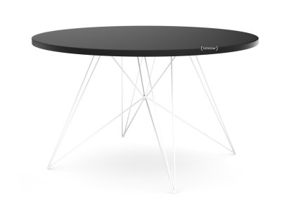 Tavolo XZ3 Rund, Fenix schwarz, Weiß lackiert