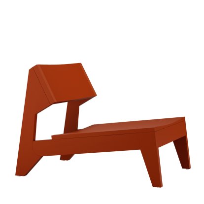 Schulz Loungestuhl, Esche sienna rot
