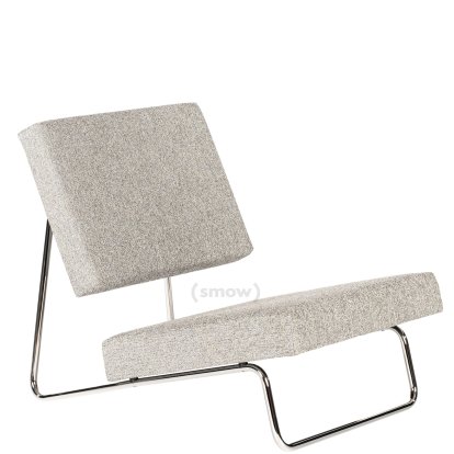 Hirche Loungesessel, Stoff, Salz & Pfeffer, Verchromt, ohne Fußhocker