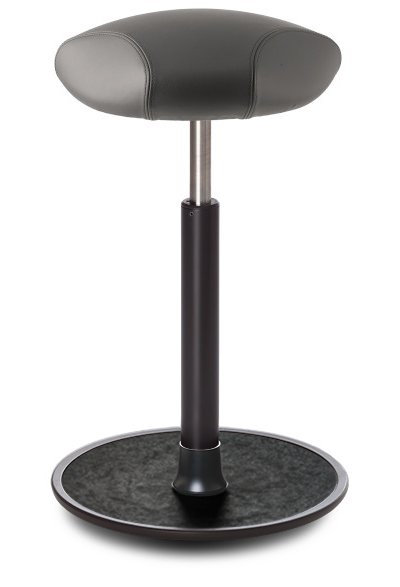 Ongo Free Triangel Hocker, Tall, Leder grau