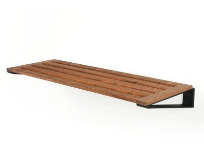 Knax Schuhablage, Ablage 8 (80 cm), Walnuss geölt, Schwarz