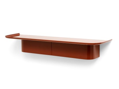 Korpus Wandregal, H 14 x B 90 x T 25 cm, Brick red