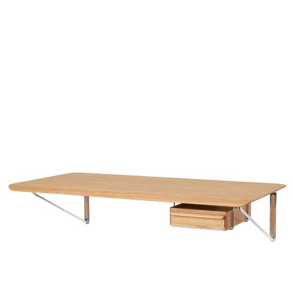 AB019 Wandschreibtisch, Eiche lackiert, Mit Schubfach Eiche lackiert, rechts