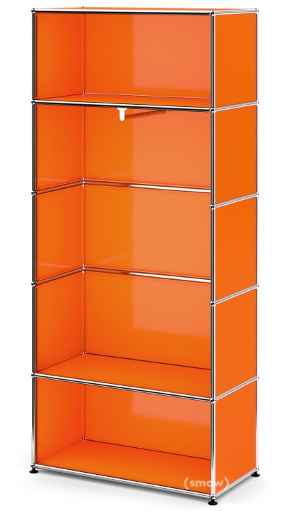 USM Haller Garderobe M mit Kleiderstange Typ 1, Reinorange RAL 2004