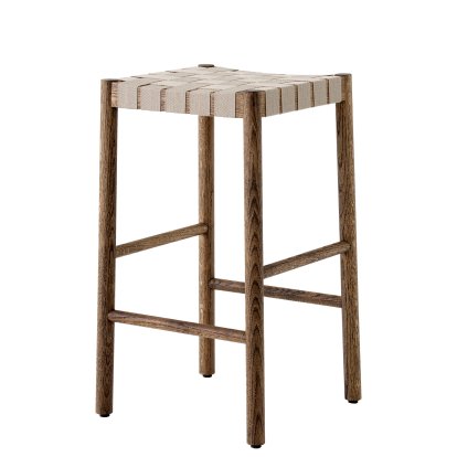 Betty TK7 / TK8 Barhocker , Küchenvariante: 66 cm, Eiche geräuchert geölt / Leinen natur