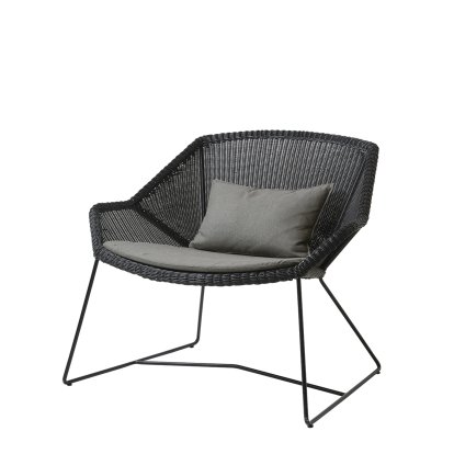 Breeze Loungesessel Lowback, Black, Natté - Taupe