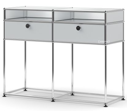 USM Haller Konsolentisch, USM mattsilber
