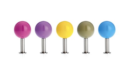 Dots Wandhaken 5er Set, Farbmix 