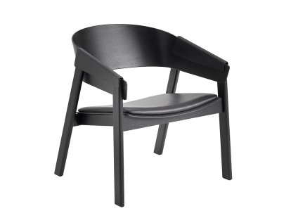 Cover Loungestuhl, Schwarz/Leder schwarz