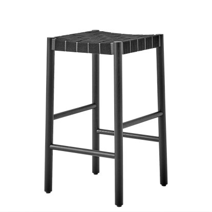 Betty TK7 / TK8 Barhocker , Küchenvariante: 66 cm, Schwarz / Leinen schwarz