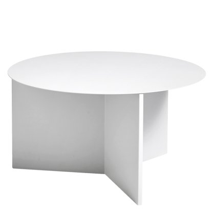 Slit Beistelltisch Metall, H 35,5 x Ø 65 cm, White powder coated