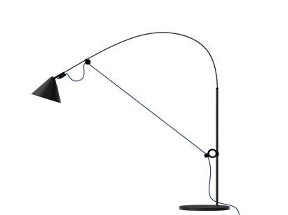 Ayno S Tischleuchte, Schwarz, Ultramarin, 2700 K