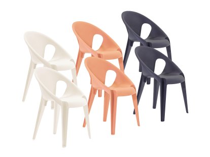 Bell Stuhl Set, 6er Set, Mix (2x sunrise / 2x high noon / 2x midnight)