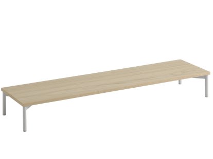 Stacked Podium 2.0 Tube Base, 131 x 17,15 x 35 cm, Eiche / Grau