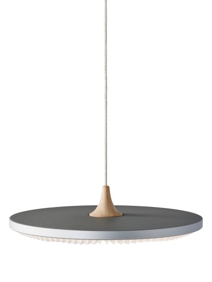 Soleil Pendelleuchte, M: H 6 x Ø 50 cm, Silver Cloud, Kunststoff, Ohne Dimmer