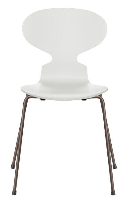 Ameise 3101 Stuhl, Lack, White, Brown bronze