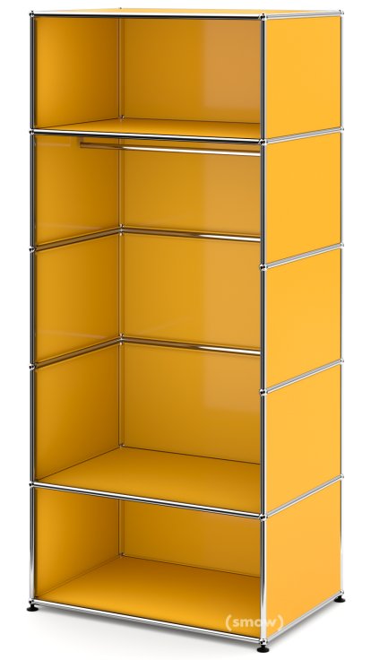 USM Haller Garderobe M mit Kleiderstange Typ 2, Goldgelb RAL 1004