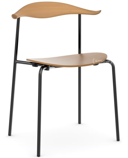 CH88T Stuhl, Pulverbeschichtet, schwarz, Buche geölt