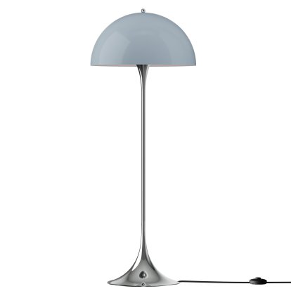 Panthella 500 Stehleuchte V3, Chrom opal blau grau