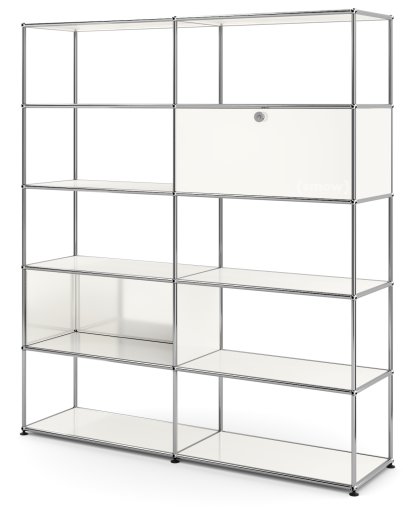 USM Haller Wohnzimmer Regal L, Reinweiß RAL 9010
