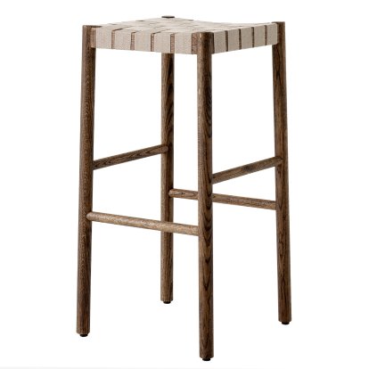 Betty TK7 / TK8 Barhocker , Barvariante: 76 cm, Eiche geräuchert geölt / Leinen natur