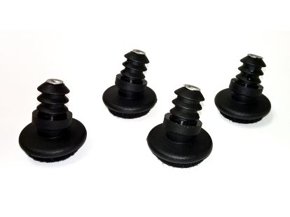 Gleiter (1 Satz) für Vitra Stühle, Für DSX/DAX/DKX/DAL/DSS/DSS-N/LCM, Filzgleiter für harte Böden, basic dark