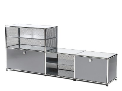 USM Haller Garderobenregal/Bank Typ 2, USM mattsilber
