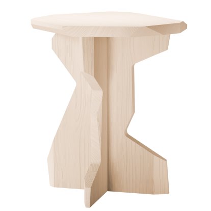 Fels Hocker, Esche gewachst mit Weißpigment