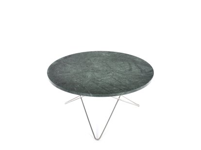 O Table, Grün Indio, Edelstahl