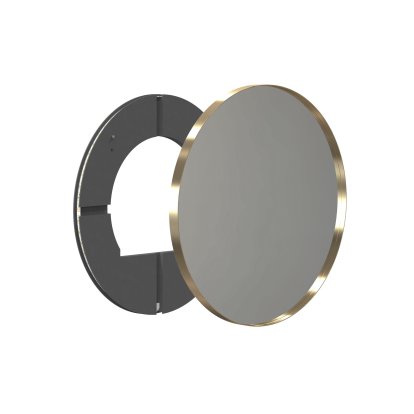 Unu Spiegel mit LED Beleuchtung rund (Set), ø 60 cm, Gold gebürstet